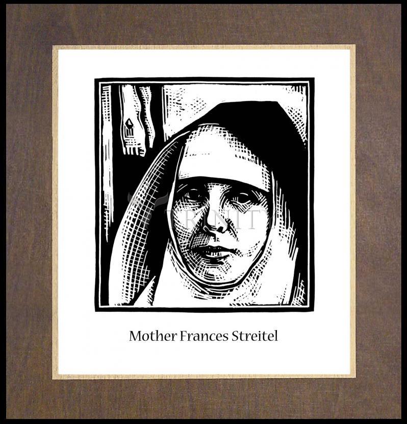 Mother Frances Streitel - Wood Plaque Premium