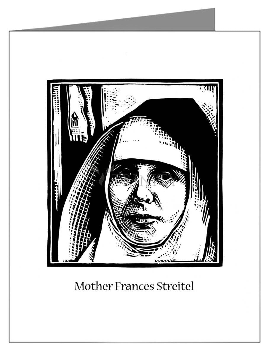 Custom Text Note Card Mother Frances Streitel by J. Lonneman