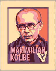 Wood Plaque - St. Maximilian Kolbe by J. Lonneman