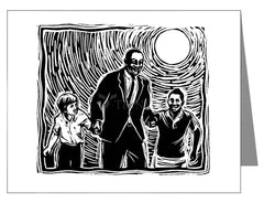 Custom Text Note Card - Martin Luther King's Dream by J. Lonneman