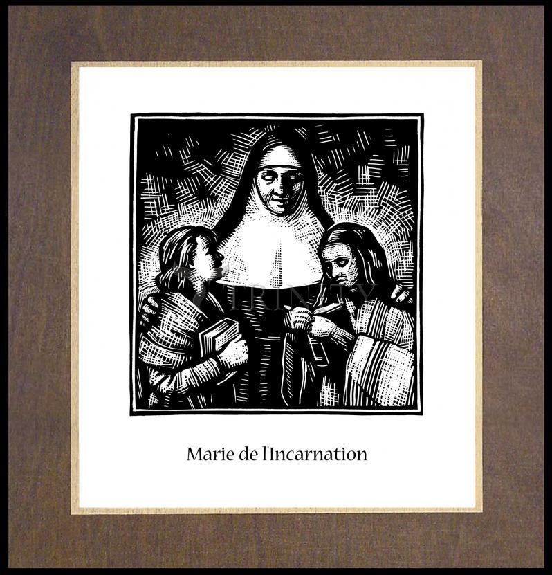 St. Marie of the Incarnation - Wood Plaque Premium
