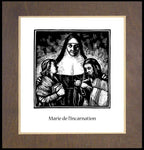 Wood Plaque Premium - St. Marie of the Incarnation by J. Lonneman