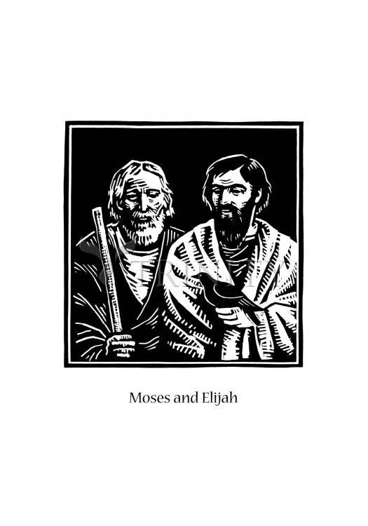 Moses and Elijah - Holy Card