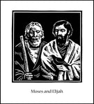 Wood Plaque - Moses and Elijah by J. Lonneman
