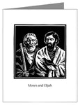 Custom Text Note Card - Moses and Elijah by J. Lonneman
