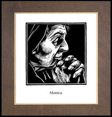 Wood Plaque Premium - St. Monica by J. Lonneman