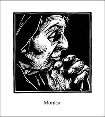 Wood Plaque - St. Monica by J. Lonneman