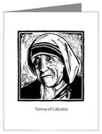 Custom Text Note Card - St. Teresa of Calcutta by J. Lonneman