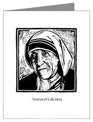 Custom Text Note Card - St. Teresa of Calcutta by J. Lonneman