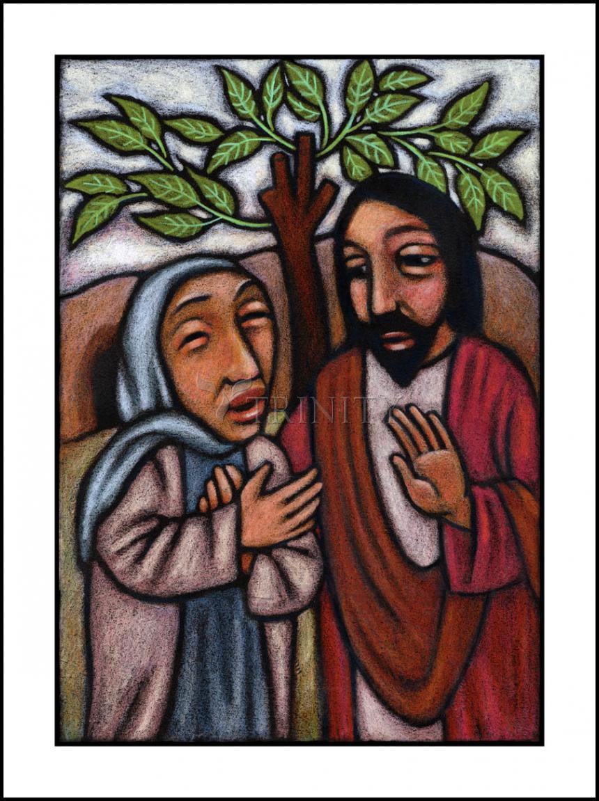 Lent, 5th Sunday - Martha Pleads With Jesus - Wood Plaque