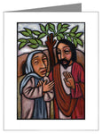Custom Text Note Card - Lent, 5th Sunday - Martha Pleads With Jesus by J. Lonneman