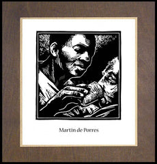 Wood Plaque Premium - St. Martin de Porres by J. Lonneman