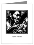 Custom Text Note Card - St. Martin de Porres by J. Lonneman