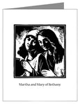 Custom Text Note Card - St. Martha and Mary by J. Lonneman