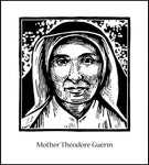 Wood Plaque - St. Mother Théodore Guérin by J. Lonneman