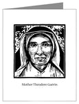 Custom Text Note Card - St. Mother Théodore Guérin by J. Lonneman
