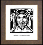 Wood Plaque Premium - St. Mother Théodore Guérin by J. Lonneman