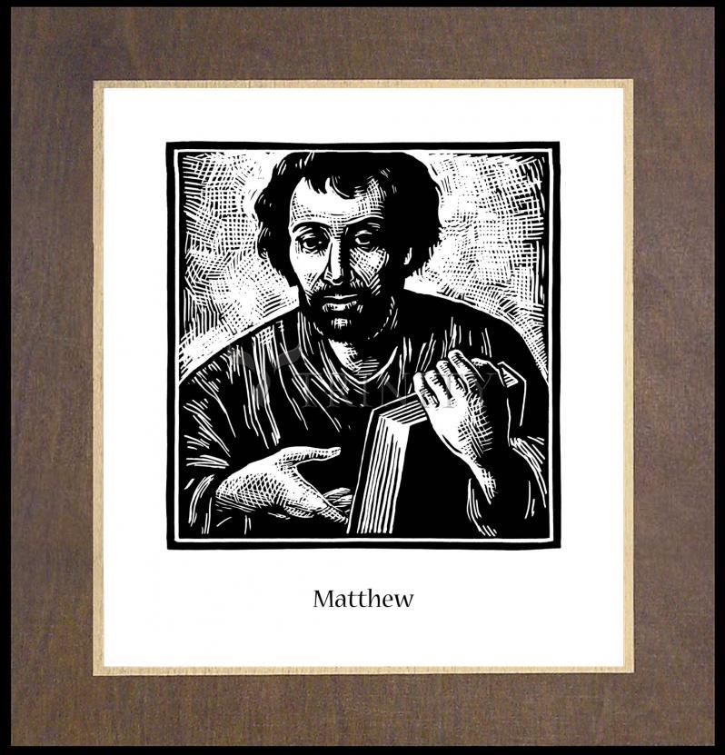 St. Matthew - Wood Plaque Premium