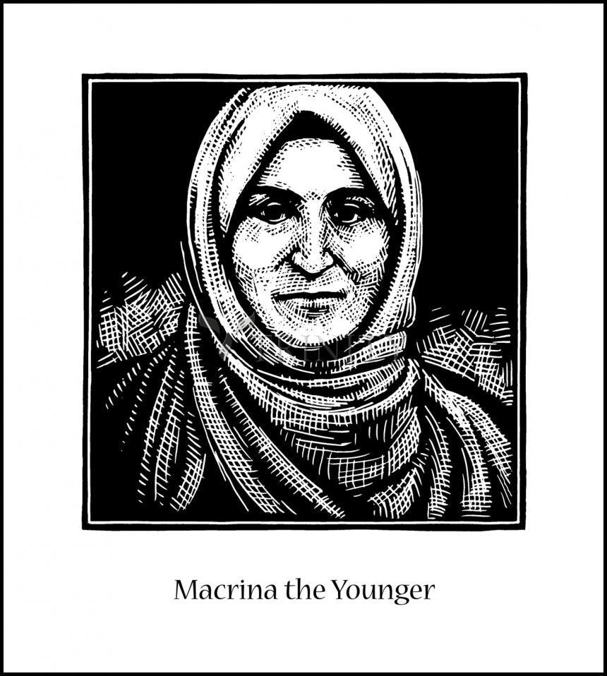 St. Macrina the Younger - Wood Plaque