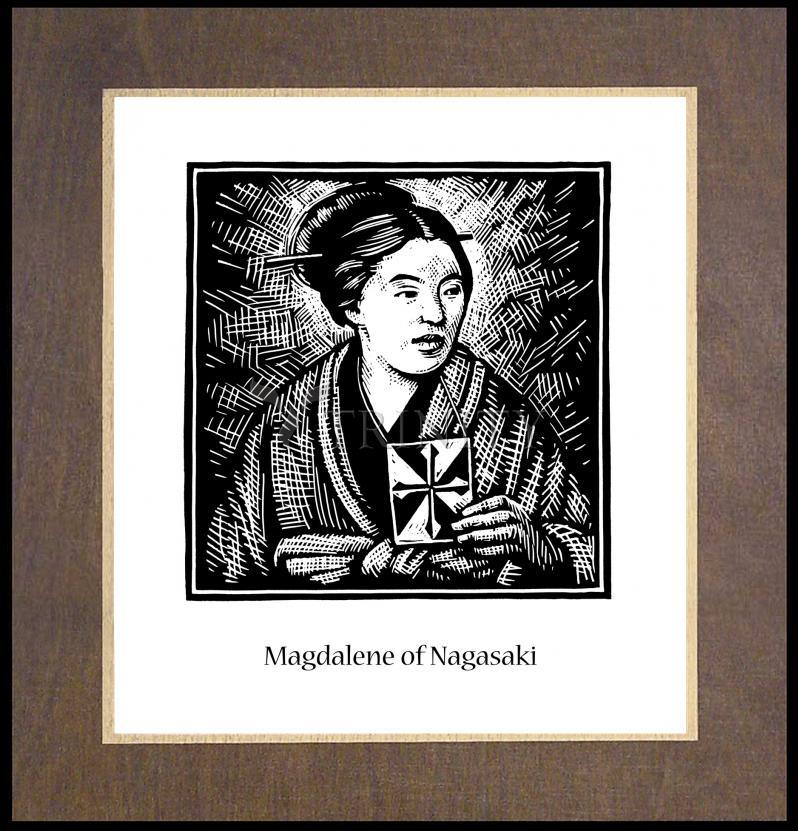 St. Magdalene of Nagasaki - Wood Plaque Premium by Julie Lonneman - Trinity Stores