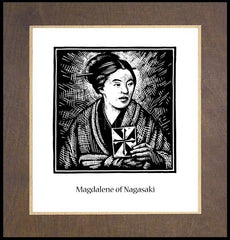 Wood Plaque Premium - St. Magdalene of Nagasaki by J. Lonneman