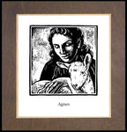 Wood Plaque Premium - St. Agnes by J. Lonneman