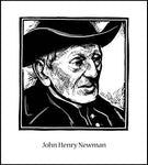 Wood Plaque - St. John Henry Newman by J. Lonneman