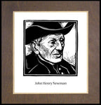 Wood Plaque Premium - St. John Henry Newman by J. Lonneman