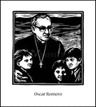 Wood Plaque - St. Oscar Romero by J. Lonneman