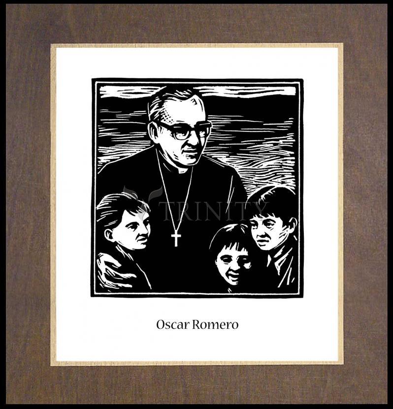 St. Oscar Romero - Wood Plaque Premium