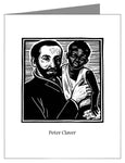 Custom Text Note Card - St. Peter Claver by J. Lonneman