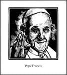Wood Plaque - Pope Francis by J. Lonneman