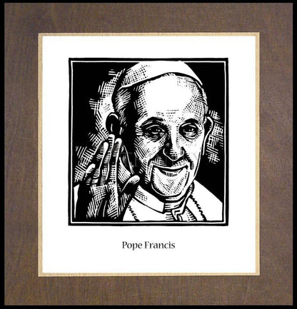 Pope Francis - Wood Plaque Premium