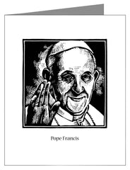 Custom Text Note Card - Pope Francis by J. Lonneman