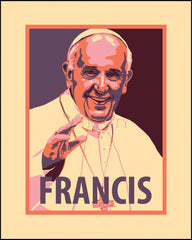 Wood Plaque - Pope Francis by J. Lonneman