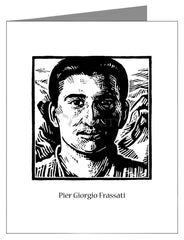 Custom Text Note Card - St. Pier Giorgio Frassati by J. Lonneman