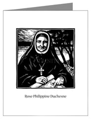 Custom Text Note Card - St. Rose Duchesne by J. Lonneman