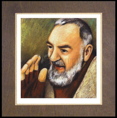 Wood Plaque Premium - St. Padre Pio by J. Lonneman