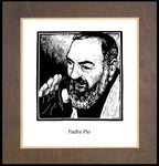 Wood Plaque Premium - St. Padre Pio by J. Lonneman