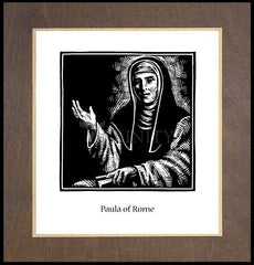 Wood Plaque Premium - St. Paula of Rome by J. Lonneman