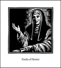 Wood Plaque - St. Paula of Rome by J. Lonneman