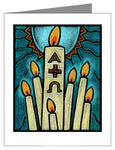 Custom Text Note Card - Paschal Candle by J. Lonneman