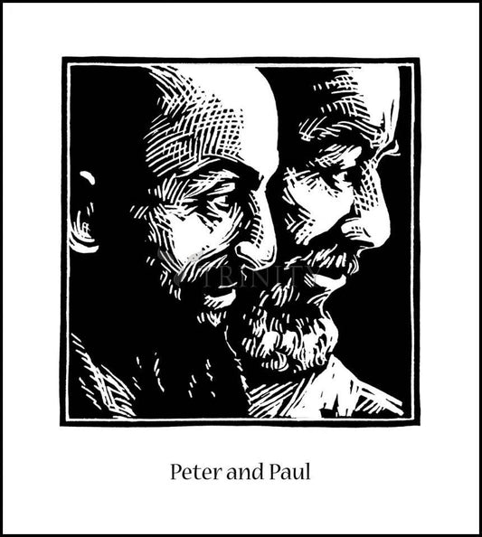 Sts. Peter and Paul - Wood Plaque