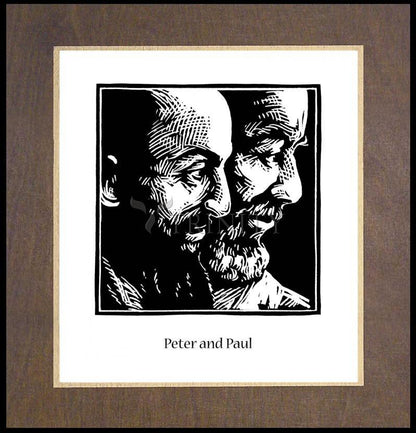 Sts. Peter and Paul - Wood Plaque Premium