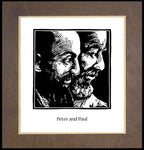 Wood Plaque Premium - Sts. Peter and Paul by J. Lonneman