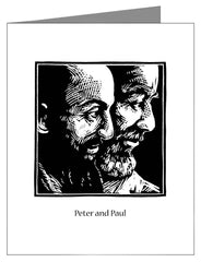 Custom Text Note Card - Sts. Peter and Paul by J. Lonneman