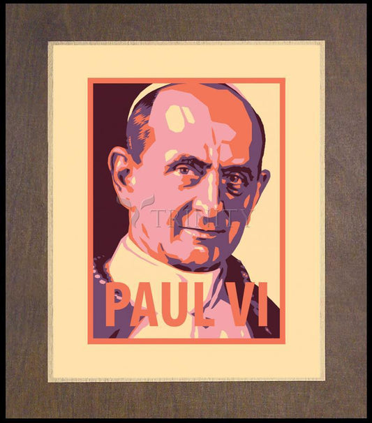 St. Pope Paul VI - Wood Plaque Premium