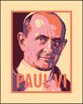 Wood Plaque - St. Paul VI by J. Lonneman