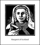 Wood Plaque - St. Margaret of Scotland by J. Lonneman