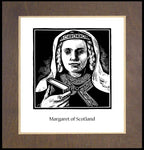 Wood Plaque Premium - St. Margaret of Scotland by J. Lonneman